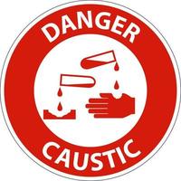 Danger Caustic Symbol Sign On White Background vector
