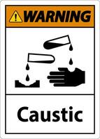 Warning Caustic Symbol Sign On White Background vector