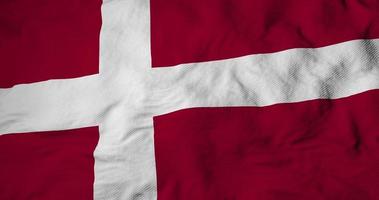 Waving Danish flag in 3D rendering video