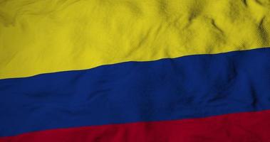 Waving Colombian flag in 3D rendering video