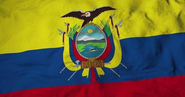 Waving flag of Ecuador in 3D rendering video