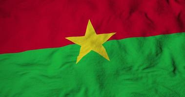 Waving flag of Burkina Faso in 3D rendering video