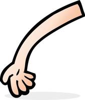 doodle cartoon arm vector