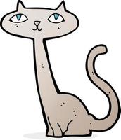 doodle character cartoon cat vector