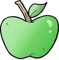 doodle cartoon apple vector