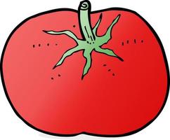 doodle cartoon tomato vector