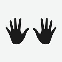 Hand icon set isolate on white background. vector
