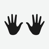 Hand icon set isolate on white background. vector