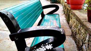 Beautiful empty stone bench near the Nakki lake photo