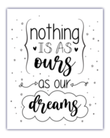 Framed encouraging lettering phrase. Perfect for decoration and illustrations. png