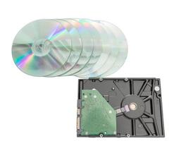 Hard disk drive and dvd disc photo