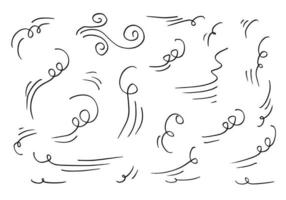 doodle wind illustration vector handrawn style isolated on white background.