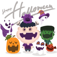 feliz halloween elementos png