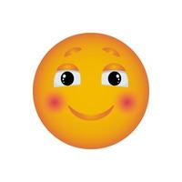 Emoticon with a cute smile, Emoji reaction to messages for social networks. Vector smiley