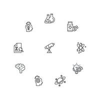 science icons set . science pack symbol vector elements for infographic web