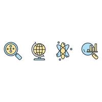 science icons set . science pack symbol vector elements for infographic web