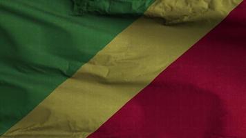 kongo republik des flaggenschleifenhintergrundes 4k video