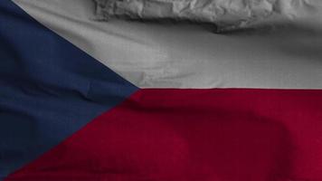 Czech Republic Flag Loop Background 4K video