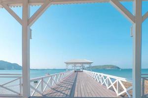 Asadang Bridge at Sichang Island in Chonburi Thailand. photo