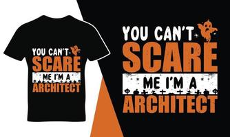 You can't scare me quote Halloween t-shirt design template vector