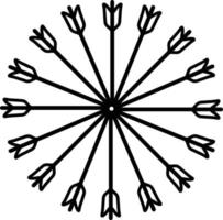 Abstract Hand Drawn Arrow Circle Shape vector