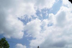 beautiful sky in front of the house. photo