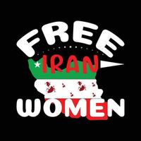mujeres iraníes libertad mahsa amini camiseta libertad vector