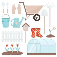 gardening tools set vector