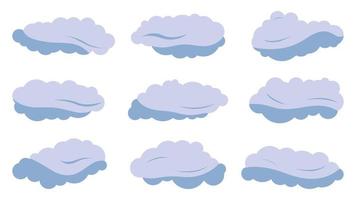 set of clouds vector