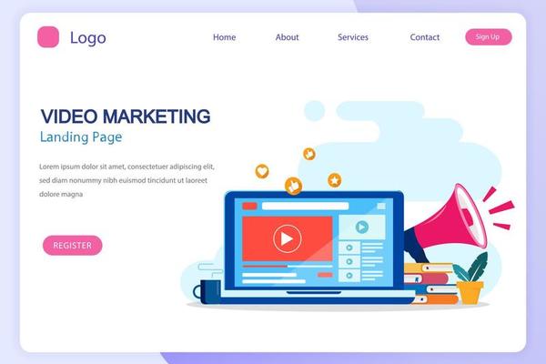 Video content production concept vector. Video blogging equipment. Streaming