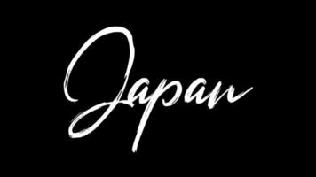 Japan text sketch writing video animation 4K