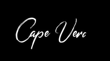 cape verde text skiss skrivning video animering 4k