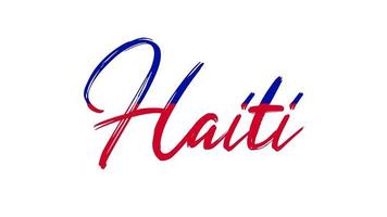 Haiti colorful text sketch writing video animation 4K