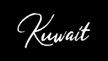 Kuwait text sketch writing video animation 4K