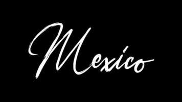 México texto boceto escritura video animación 4k