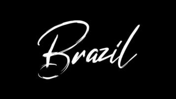 Brazil text sketch writing video animation 4K