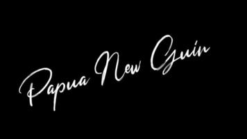 Papua New Guinea text sketch writing video animation 4K