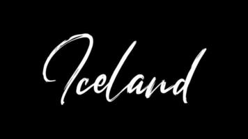 Iceland text sketch writing video animation 4K