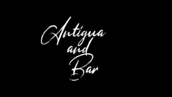 Antigua and Barbuda text sketch writing video animation 4K