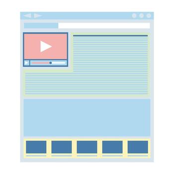 Flat website template, web design technology. Vector illustration