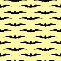 Seamless Halloween background with bats. Vector illustration