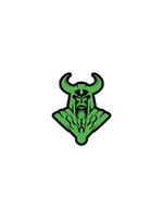 green viking drawing vector illustration design