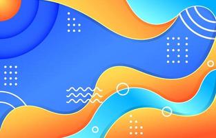 Dynamic Blue and Orange Wave Abstract Background