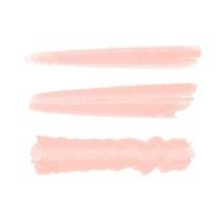 Vector Set of pink Watercolor hand painted round shapes stains circles blobs isolated on white.