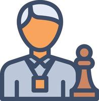chess player vector illustration on a background.Premium quality symbols.vector icons for concept and graphic design.