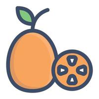 ilustración de vector de fruta en un fondo. símbolos de calidad premium. iconos vectoriales para concepto y diseño gráfico.