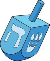 Hanukkah Dreidel Cartoon Colored Clipart vector