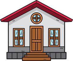House Cartoon Colored Clipart Illustration