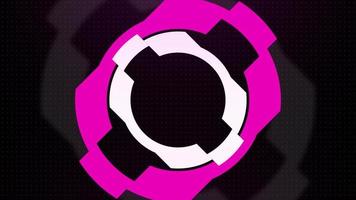 komplexe rosa Kreis-Glitch-Animation, futuristisch, Schleife, Partikel, Wissenschaft, abstrakt, geschäftlich, komplex, fraktal, Licht, Farbe, Design, digital, Glitch, Hintergrund, künstlich, verbinden video