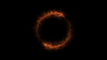 morbido fuoco Fumo cerchio ciclo continuo, splendore ardente astratto forma, luminosa cerchio disegno, modificare, complessità, distruzione, effetto, infinito, esplodendo, fuoco, fiamma, bagliore, veloce, fluire, futuristico video